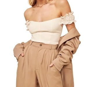 Reformation Granada Top Ivory / White